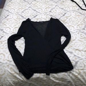 Love Culture black sheer top; size S
